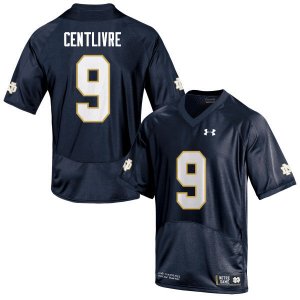 Notre Dame Fighting Irish Men's Keenan Centlivre #9 Navy Under Armour Authentic Stitched College NCAA Football Jersey YVZ6799ID